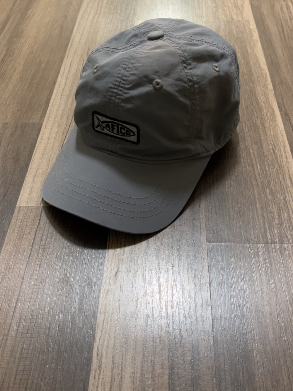 AFTCO Baseball Cap Velcro Strap Mens Gray Hat